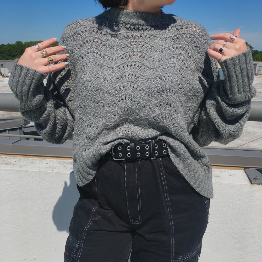 American Eagle Oversized Grey Sweater